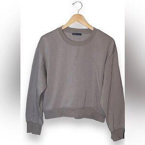 Zara brown cropped crewneck